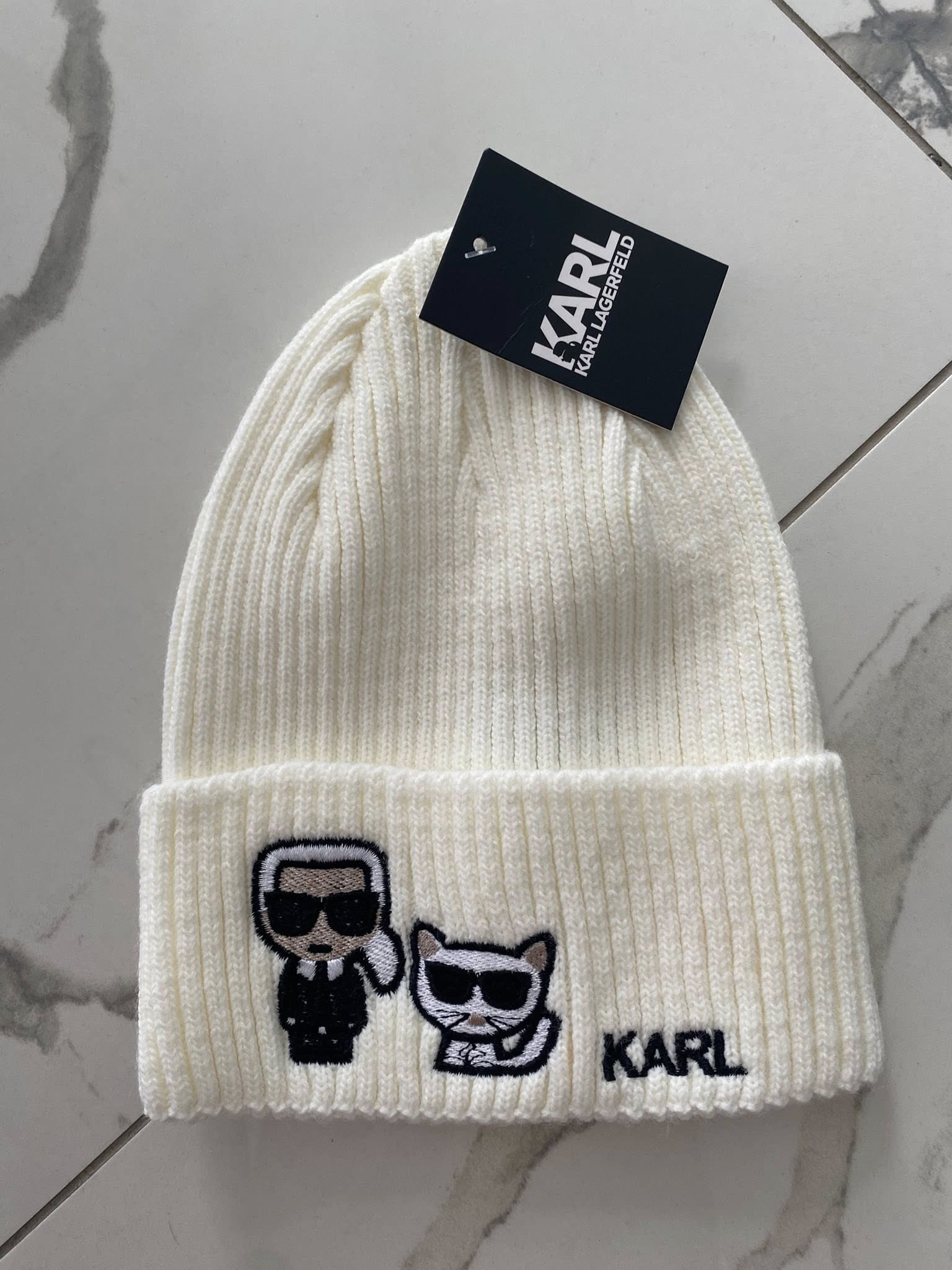 Karl Lagerfeld talvemüts - Valge